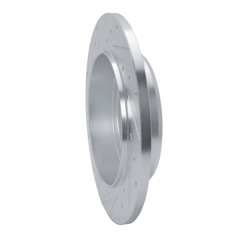 Dodge Durango Brake Rotor (1) - Rear Right - R1 Concepts - Drilled & Slotted - Silver - `11-`22